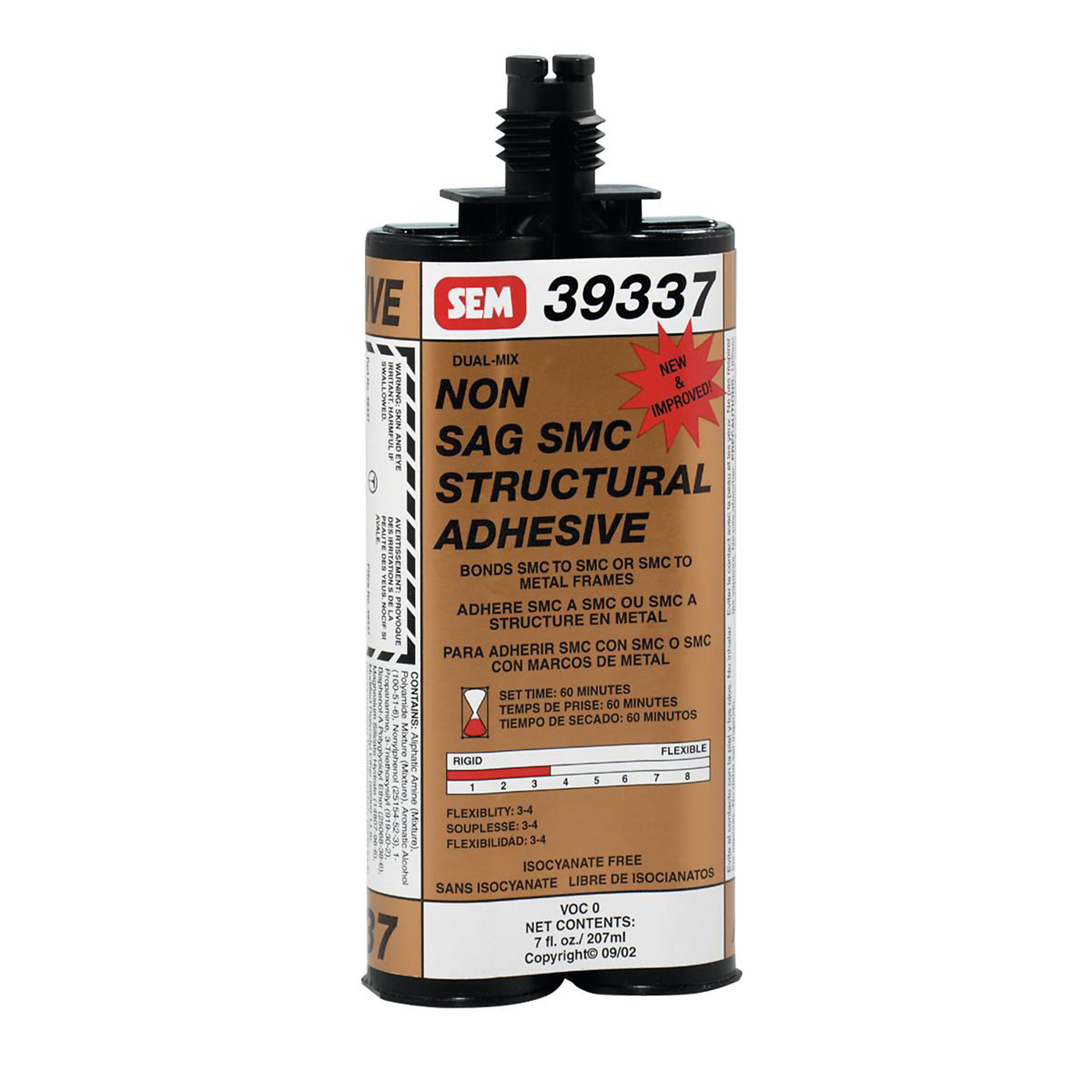 SEM Paints Dual-Mix Door Skin & SMC Adhesive — OEM Recommended, Non-Sag Formulation, Excellent Corrosion Protection, Model# SEM39337
